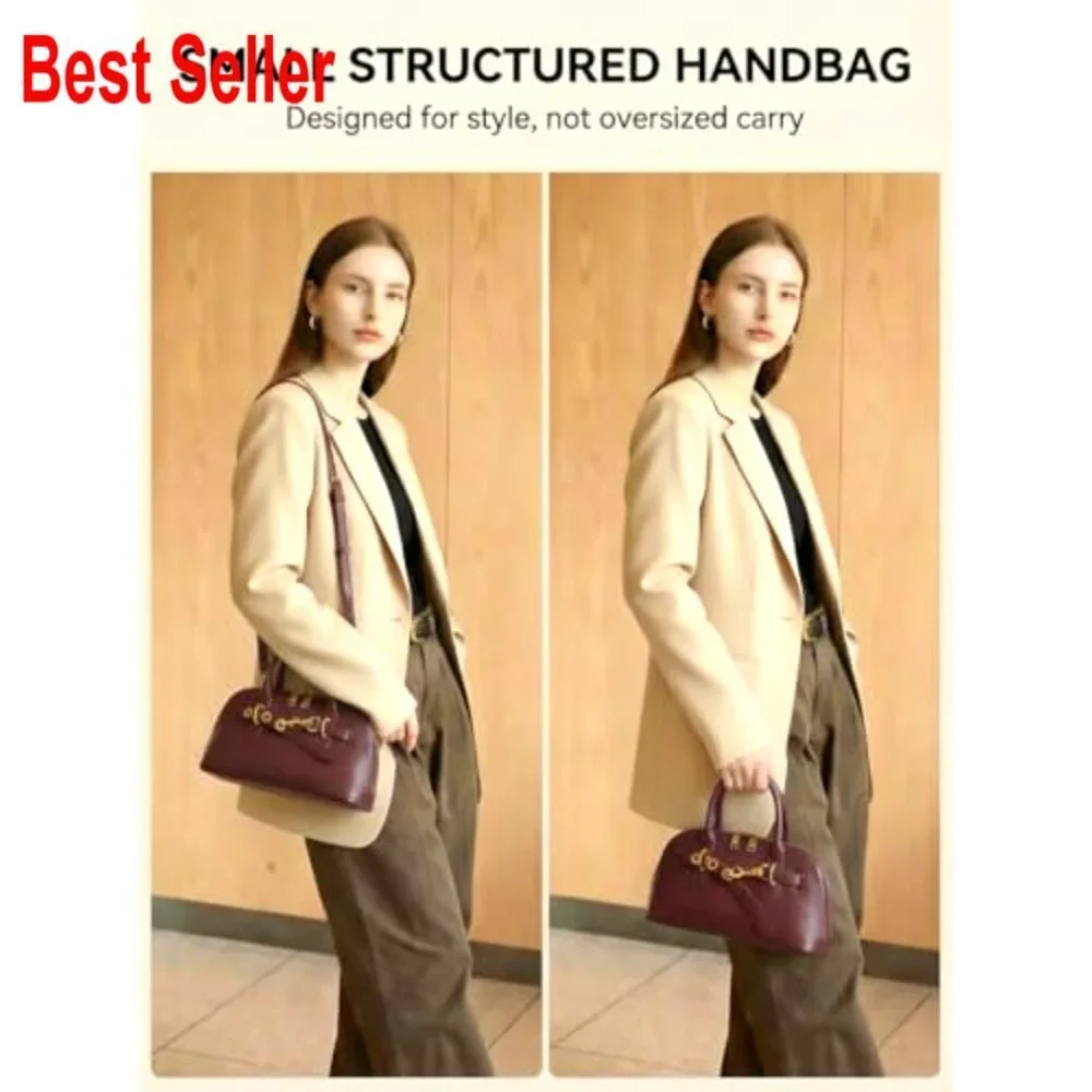 Genuine Leather Crossbody Bag Top Handle Satchel Shoulder Purse